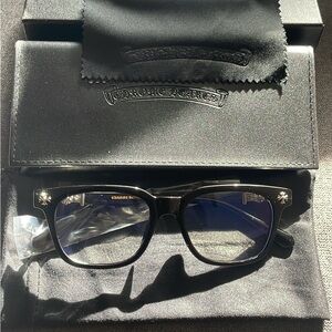 Chrome Hearts Black Eyewear with Silver Accents